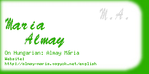 maria almay business card